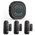 SanJie Door Chime, 2-in-1 Door Alarm with One-Time Chime or Continuous Alert Mode, Door Open Alert for Kids & Elderly Safety, Home & Business, IP55 Waterproof Sensor, 800FT Range, 30 Chimes, 5 Volume