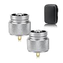 SANLIKE 2Pcs Propane To Lindal Valve Adapter, 1 lb Small Tank Gas Converter