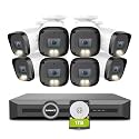 SANNCE 2K 3MP PoE Security Camera System - NVR with 8PCS Cameras(1TB HDD)
