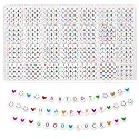SANNIDHI Alphabet Beads 1400 Pcs, 28 A-Z Styles for Bracelet Making Kit