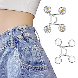 sannidhi button waist adjuster j size 2 pairs jeans tightening clips