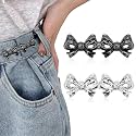 SANNIDHI 2 Sets Jeans Adjuster Waist Buckle, Detachable No Sewing