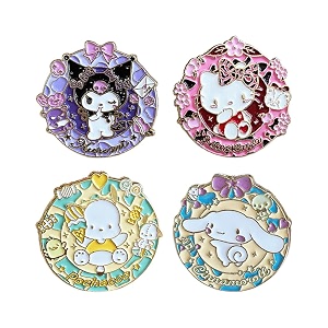 sannidhi 4pcs kawaii brooches cartoon badges for bags diy bag charms brooch pin charms birthday gift for girls