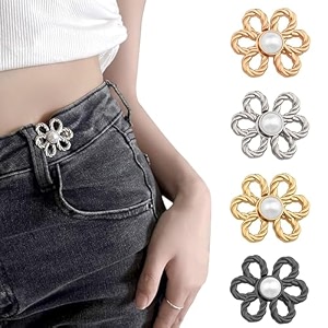 sannidhi jeans tightening clips adjustable flower waist buckle 4 pairs