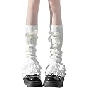 SANNIDHI® Y2K Long Socks for Girls Women Summer Winter y2k Accessories Baggy Lolita Bow Knit Floral Lace Trim Stylish Socks for School Girls