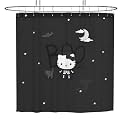 Sanrio Hello Kitty Skeleton Halloween 13-Piece Shower Curtain Set, 72 x 72 Inch Fabric Curtain with Hooks, Bathroom Decor, Machine Washable, (100% Officially Licensed Product) by Franco Collectibles