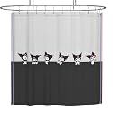 Sanrio Kuromi 13-Piece Shower Curtain Set, 72 x 72 Inch Fabric Curtain with Hooks, Bathroom Decor, Machine Washable, (100% Officially Licensed Product) by Franco Collectibles