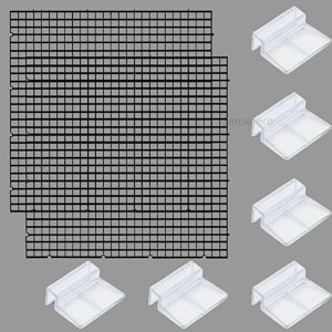 sansefero 5 mm acrylic aquarium fish tank lid cover support clip clamp for rimless aquarium and glass top fish tank cover aquarium hoods 6 pieces black 2 pcs grid divider 6 pieces 5 mm holder