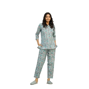 SANSKRUTIHOMES Womens Premium 100 Cotton Printed Co-Ord