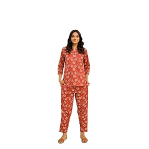 SANSKRUTIHOMES Womens Premium 100 Cotton Printed Co-Ord