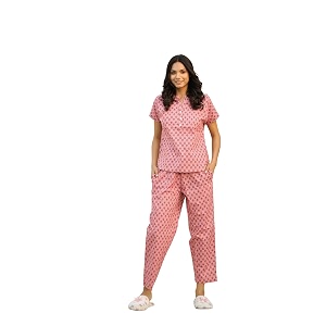 SANSKRUTIHOMES Womens Premium 100 Cotton Printed Co-Ord