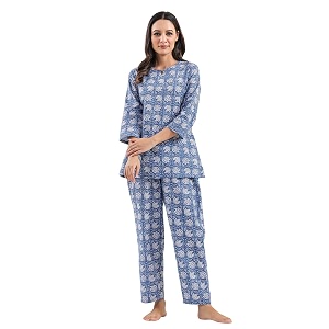 SANSKRUTIHOMES Womens Premium 100 Cotton Printed Co-Ord