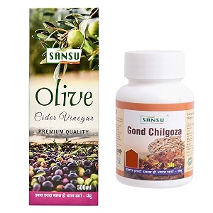 sansu olive cider vinegar premium jaitun ka sirka 500ml olive vinegar 500ml gond chilgoza 50g