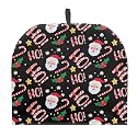 Santa Claus Candy Cane Insulated Kettle Cover for Home Tea Party Decorative Tea Pot Cover Kitchen Textiles Washable Dust Cover Teapot Protector Both Sides Can Be Used Christmas Decor
