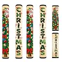 Santa Claus Fridge Handle Covers Set of 6 Christmas Tree Kitchen Appliances Gloves Anti-Static Refrigerator Handle Protector Microwave Oven Dishwasher Handles Protector