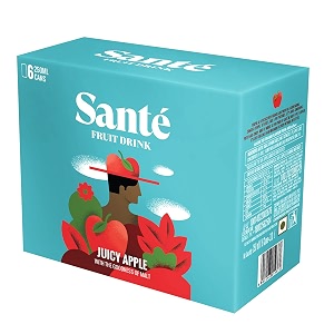 sante juicy apple fruit drink 250ml pack of 6