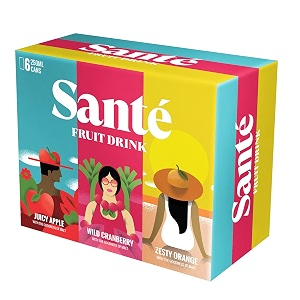 sante juicy orange apple amp cranberry fruit drink 250ml pack of 6