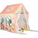Jumbo Size Light Weight Kids Play Tent House for 3-13 Year Old Kids Girls and Boys (Orange Jungle)