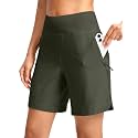 SANTINY Women's 5''/7'' Hiking Golf Shorts with 3 Zipper Pockets