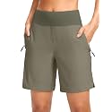 SANTINY Women's 5''/7'' Hiking Golf Shorts with 3 Zipper Pockets