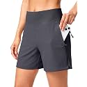 SANTINY Women's 5''/7'' Hiking Golf Shorts with 3 Zipper Pockets