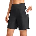 SANTINY Women's 5''/7'' Hiking Golf Shorts with 3 Zipper Pockets