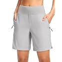 SANTINY Women's 5''/7'' Hiking Golf Shorts with 3 Zipper Pockets