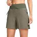 SANTINY Women's 5''/7'' Hiking Golf Shorts with 3 Zipper Pockets