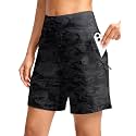 SANTINY Women's 5''/7'' Hiking Golf Shorts with 3 Zipper Pockets
