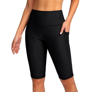 SANTINY Womens High Waisted Swim Shorts with