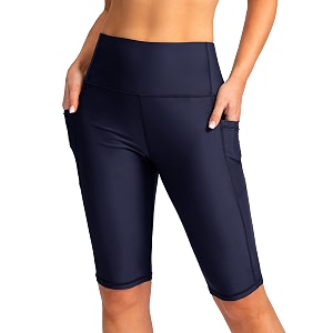 SANTINY Womens High Waisted Swim Shorts with
