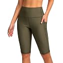 SANTINY Women39s High Waisted Swim Shorts with