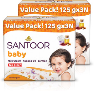 Santoor Baby Bathing Soap with Milk Cream