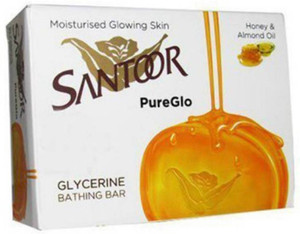 Santoor PureGlo Glycerine Bathing Bar