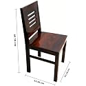 Santosha Decor Pre- Assemble Solid Sheesham Wood Set of 2 Multipurpose Chair with Mahogany Finish