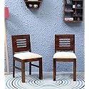 Santosha Decor Solid Sheesham Wood Dining Chair for Living Room Set of 2 Study Chair (Teak Finish)