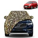Santro 100% Waterproof Car Cover | Dustproof Sun Protection Cover | Soft Cotton Lining | Triple Stitched | Mirror Pocket | Antenna Pocket | All Weather Body Cover (Army)