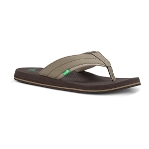 sanuk men39s beer cozy 2 flip-flop brindle 13 m us