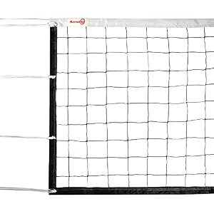 sanung 32 ft x 3 ft volleyball net portable volleyball net replacement for backyard pool beach indoor outdoor weather-proof volleyball badminton mesh net with storage bag