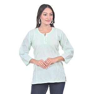 Sanvi Colections Hand Embroidered Lucknowi Chikankari YOG
