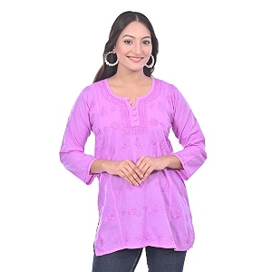 Sanvi Colections Hand Embroidered Lucknowi Chikankari YOG