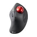 SANWA 3-Device Wireless Trackball Mouse, Index Finger 44mm Roller Ball Mice