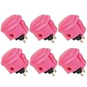 Sanwa 6 pcs OBSF-30 Original Push Button 30mm - for Arcade Jamma Video Game &amp; Arcade Joystick Games Console (Pink), Use for Arcade Game Machine Cabinet S@NWA