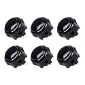 SANWA 6 pcs OBSF-30 Original Push Button 30mm - for Arcade Jamma Video Game &amp; Arcade Joystick Games Console (Black) S@NWA