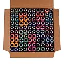 Eastate Poly 2 PLY Polyester Sewing Thread Box (180 Meters Each- Set of 100 Tubes) - Multicolored (Dark Shade) Thread Spools