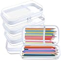 Sanwuta 4 Pcs Clear Hard Shell Zipper Case Plastic Case, White