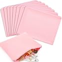 Sanwuta 8 Pcs Zippered Silver Storage Bags Anti Tarnish Pouches, pink