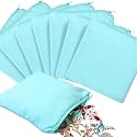 Sanwuta 8 Pcs Zippered Silver Storage Bags Anti Tarnish Pouches, lake Blue