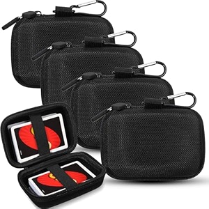 2 pieces card game eva hard travel carrying case for classic card game playing card case playing card box not including cards black 433 x 291 x 181 inches
