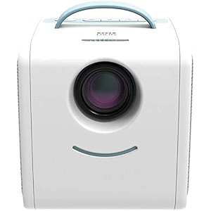 sanyipace mini q2 home children projector portable led support hd 1080p small projector 20-80 inch projection sizeblue